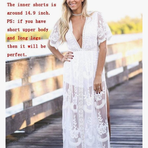 Elegant White Lace Wedding Dress - Picture 2 of 5